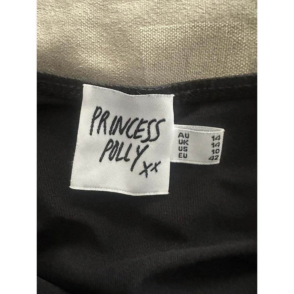 Princess Polly Dress Womens US 10 Black Cowl Neck‎ Open Back Mini Party Clubwear